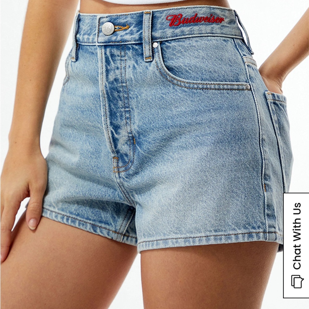 Budweiser Blue Jean Shorts Vintage Style